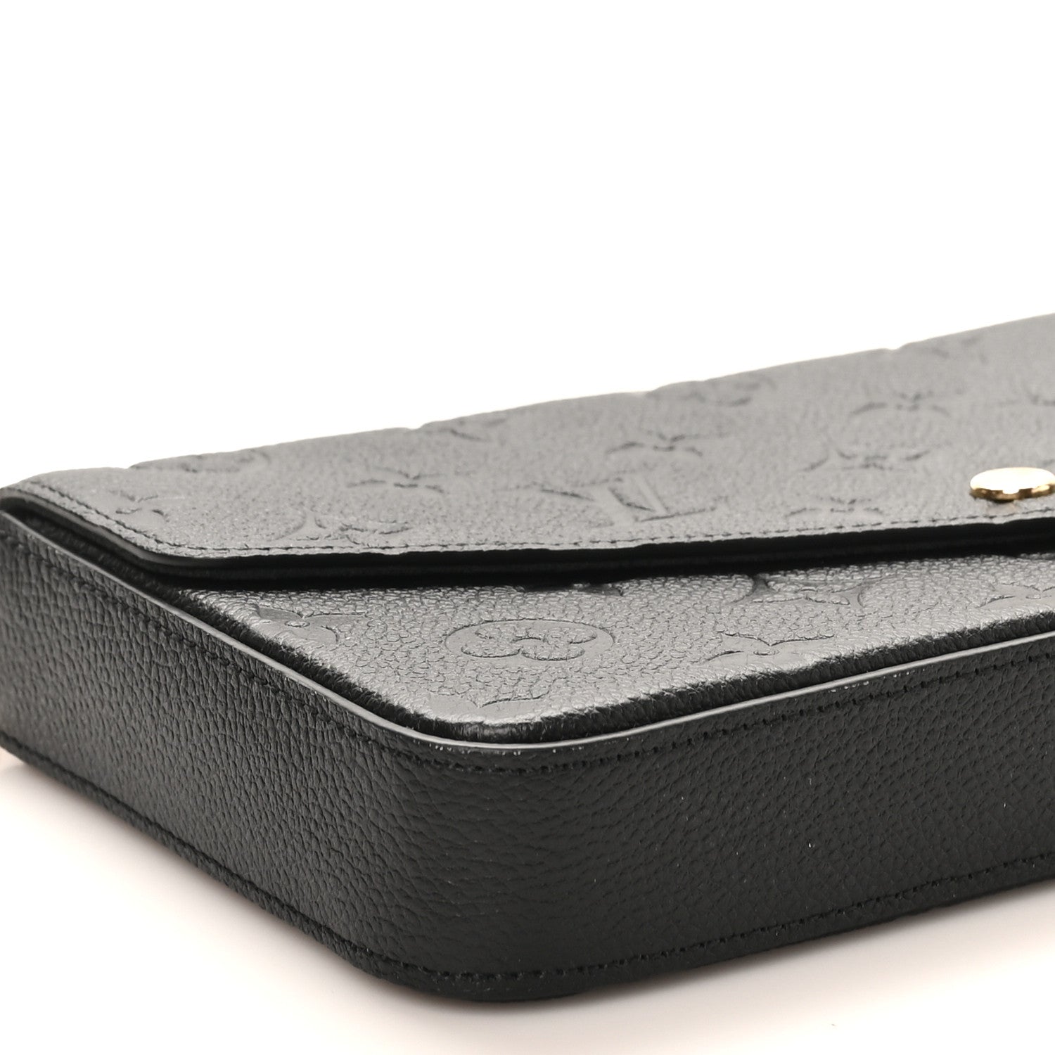 Louis Vuitton Empreinte Pochette Felicie Chain Wallet Black