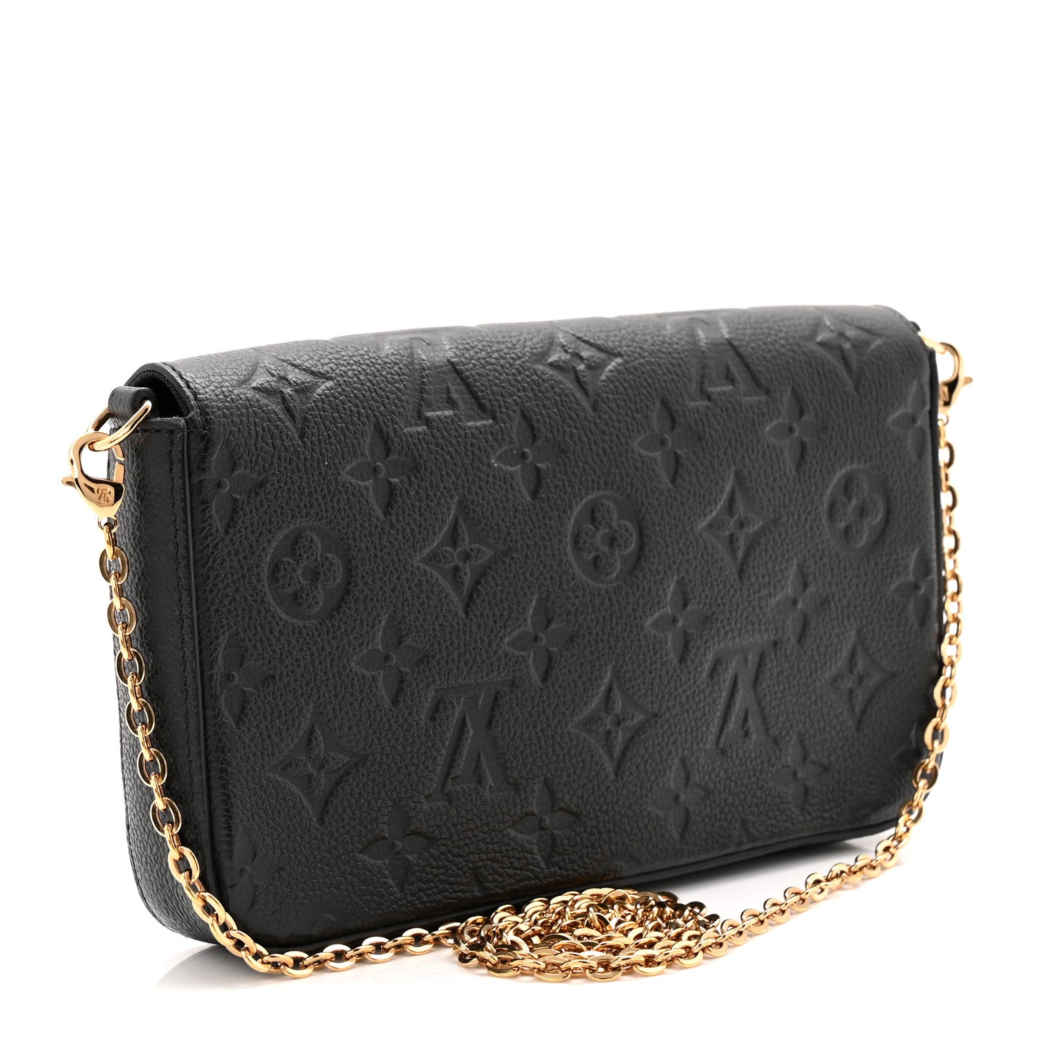 Louis Vuitton Empreinte Pochette Felicie Chain Wallet Black