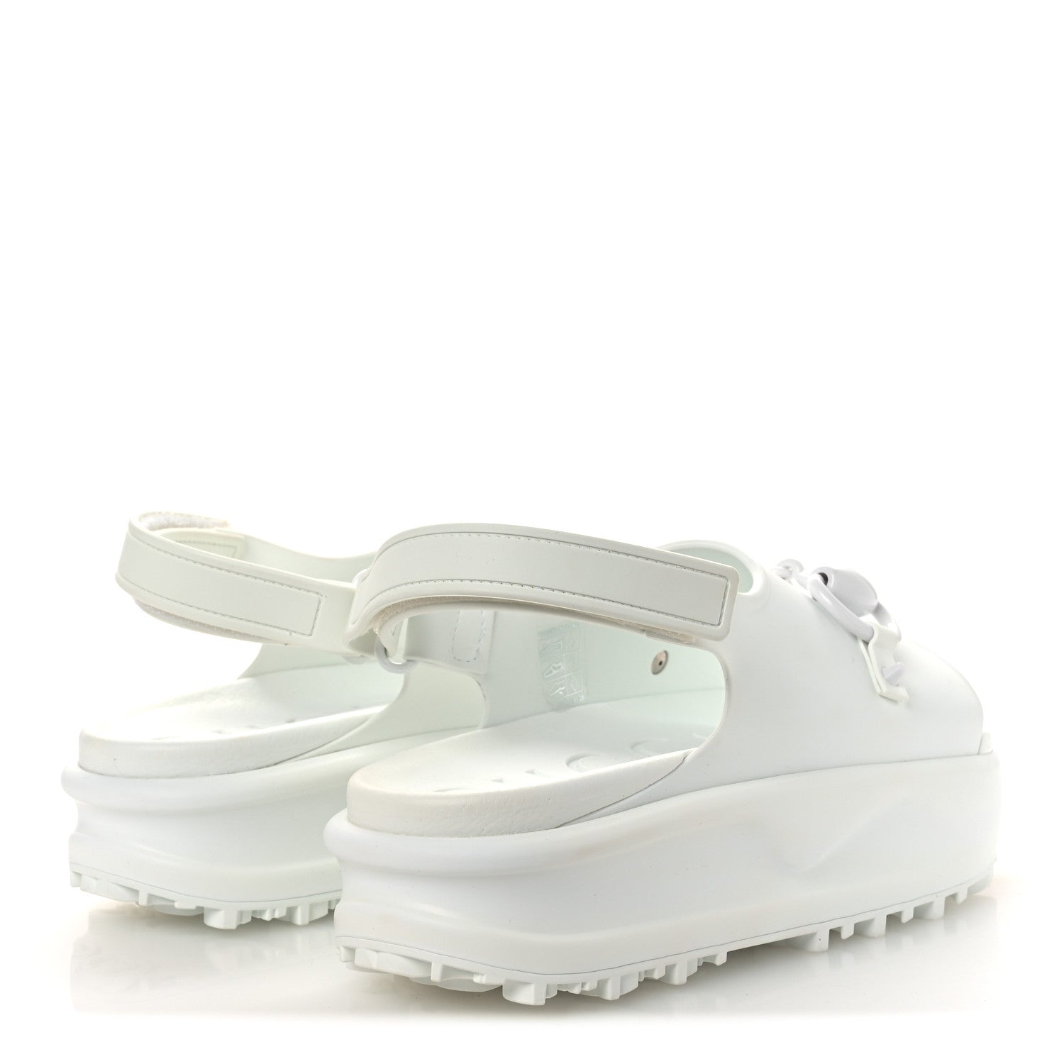 Gucci Soft Rubber Horsebit Touch Womens Strapped Sandals 38 Great White
