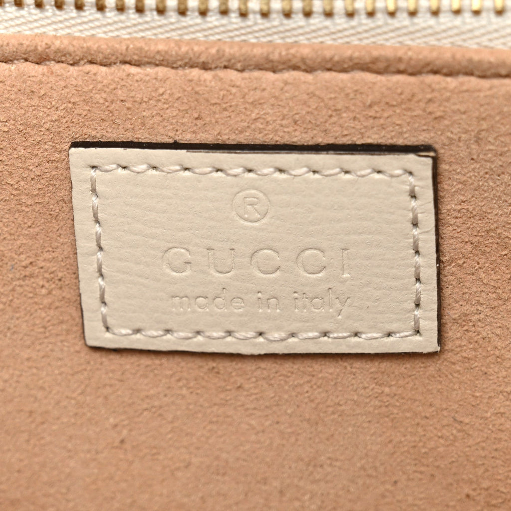 Gucci Azalea Calfskin Horsebit 1955 Shoulder Bag Mystic White