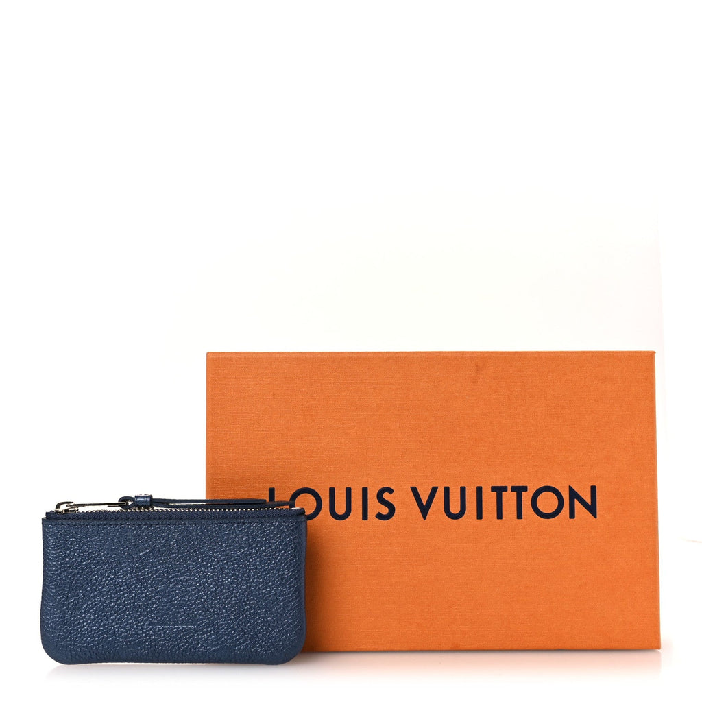 Louis Vuitton Metallic Empreinte Monogram Giant Key Pouch Navy Nacre