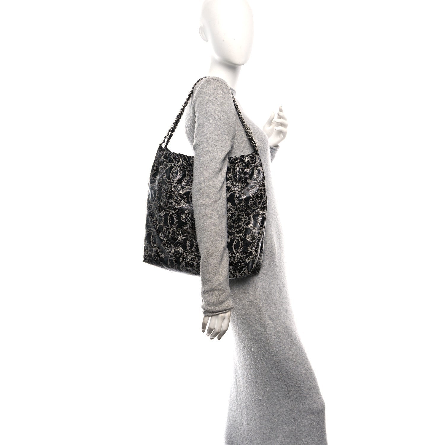 Chanel Printed Calfskin Quilted Chanel 22 Black