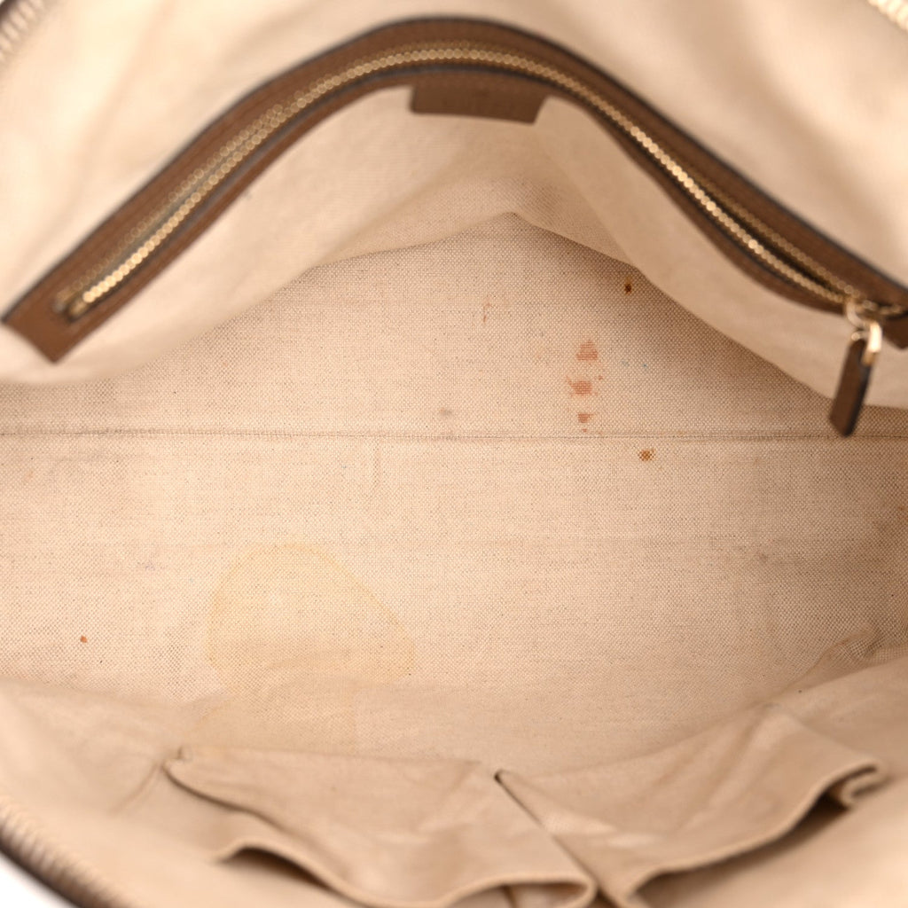 Gucci GG Supreme Monogram Medium Nice Top Handle Dome Bag Brown