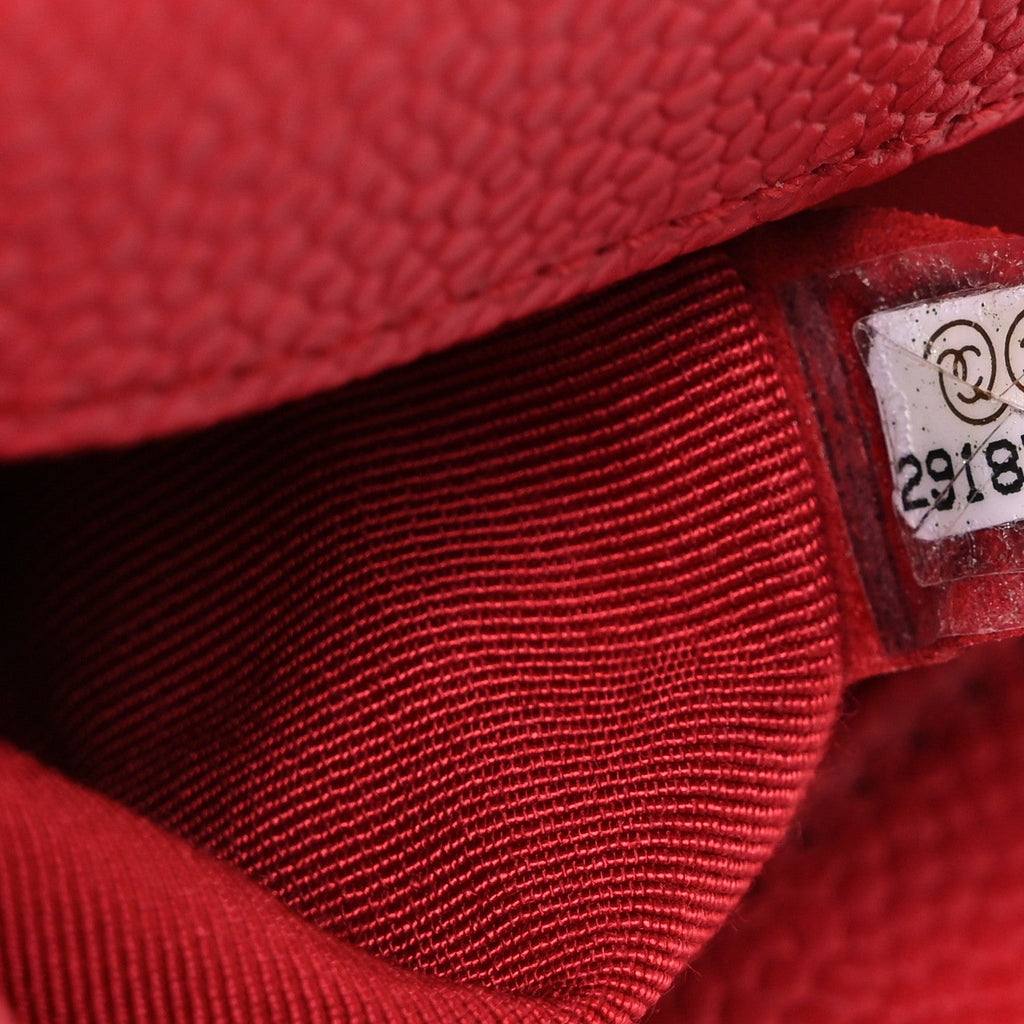 Chanel Caviar Quilted Medium Boy Flap Red