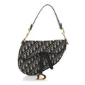 Christian Dior Oblique Saddle Bag Blue