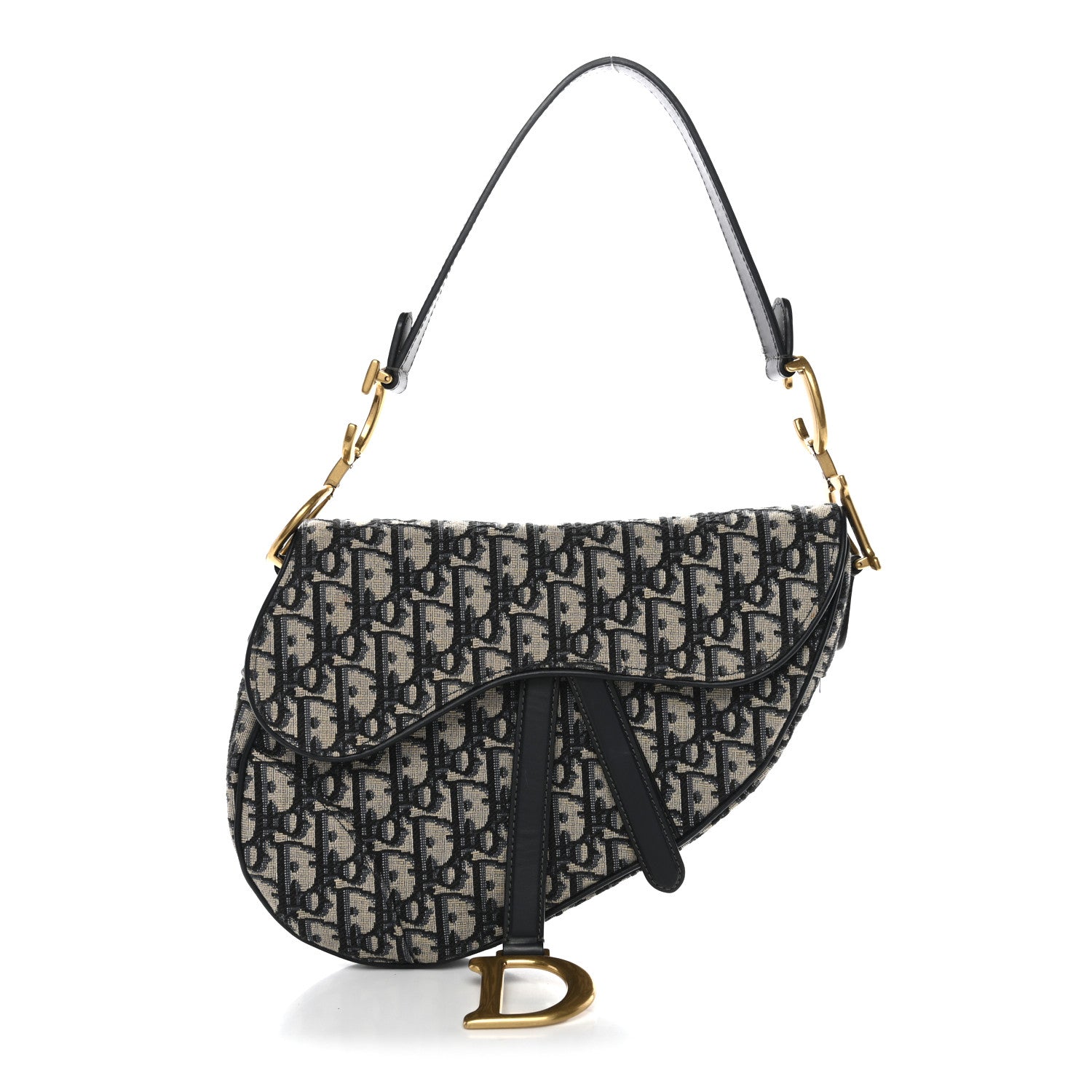 Christian Dior Oblique Saddle Bag Blue