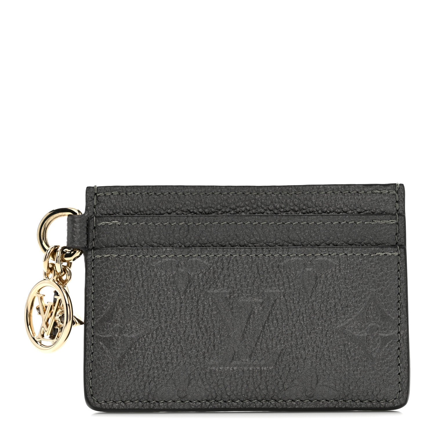 Louis Vuitton Empreinte Monogram LV Charms Card Holder Gunmetal