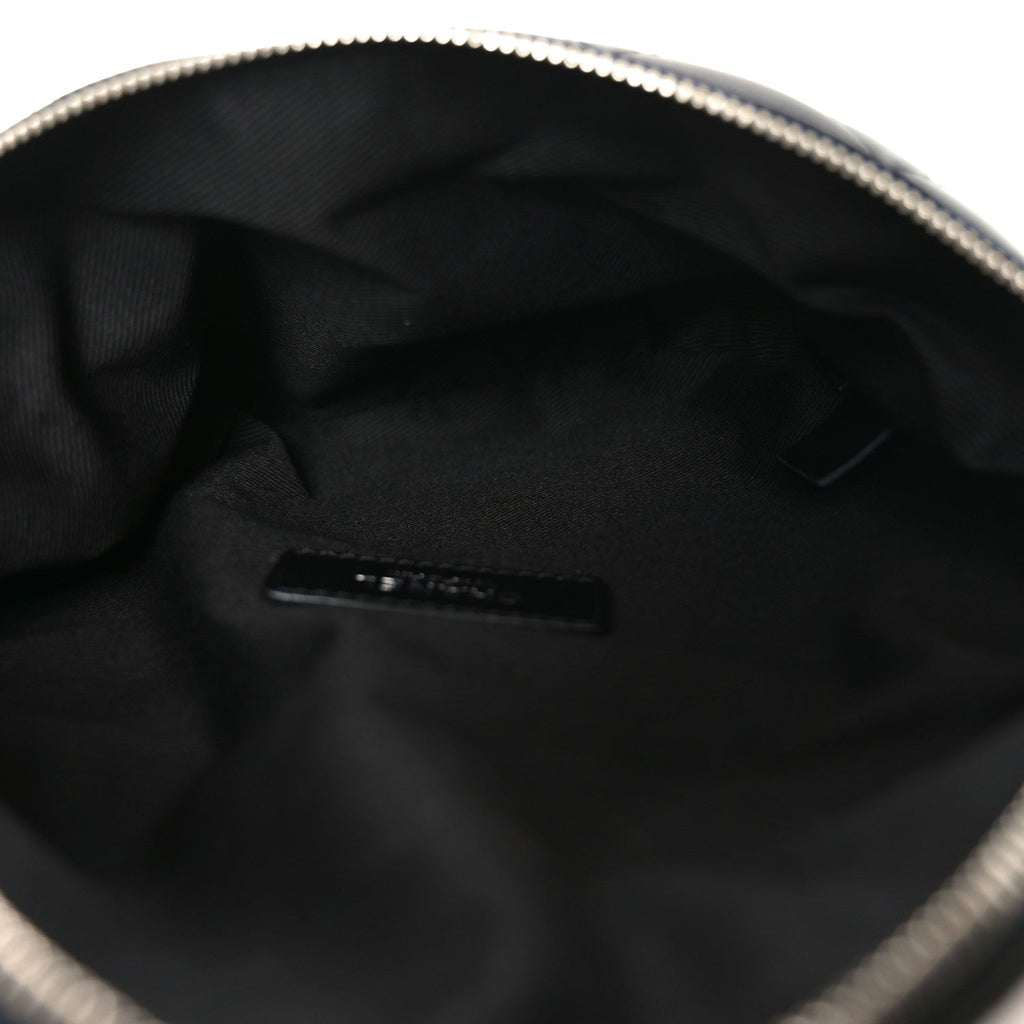 Chanel Calfskin Quilted Uniform Waist Belt Bag Black