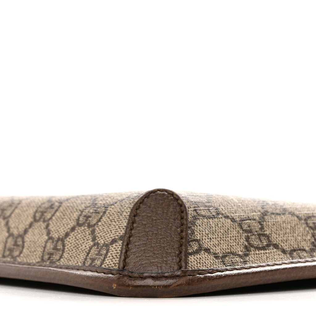 Gucci GG Supreme Monogram Web Medium Neo Vintage Flap Messenger Bag Beige New Acero