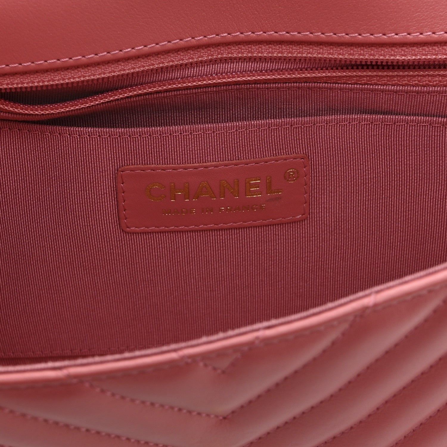 Chanel Calfskin Chevron Quilted Small Statement Flap Pink