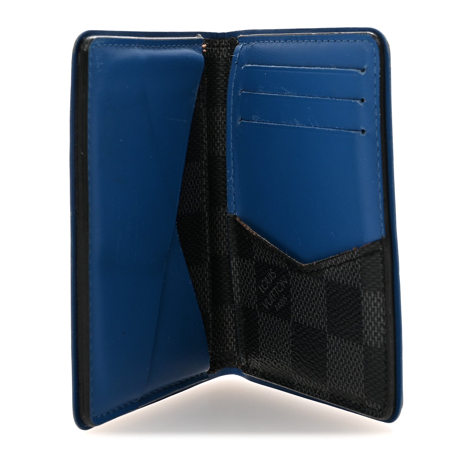 Louis Vuitton Damier Graphite Pocket Organizer Bleu Neon