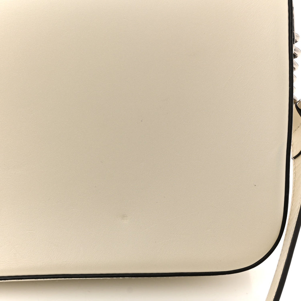 Gucci Senna Calfskin Petite GG Top Handle Shoulder Bag Mystic White