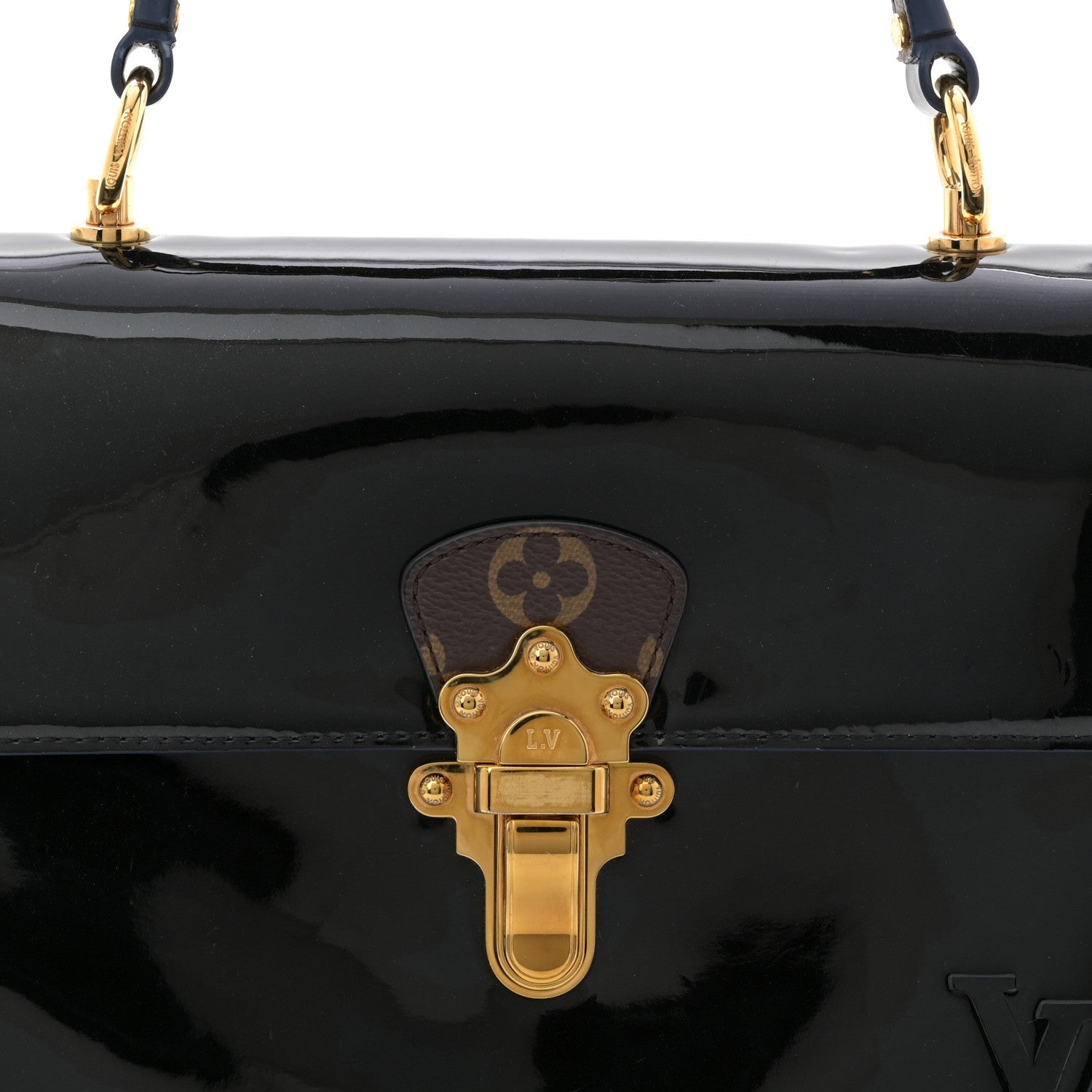 Louis Vuitton Patent Calfskin Monogram Cherrywood PM Black