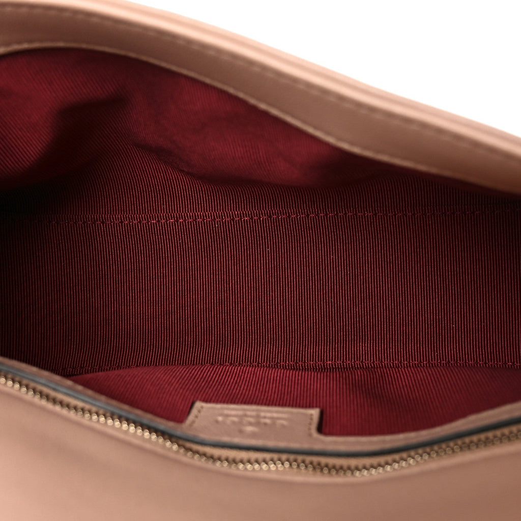 Gucci Lambskin Matelasse Medium GG Marmont Shoulder Bag Pink Beige