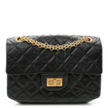 Chanel Aged Calfskin Quilted 2.55 Reissue Mini Flap Black