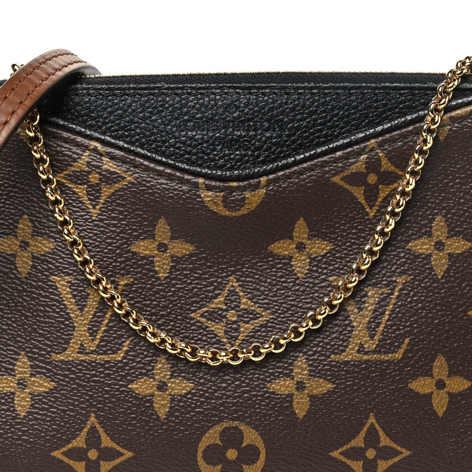 Louis Vuitton Monogram Pallas Clutch Black