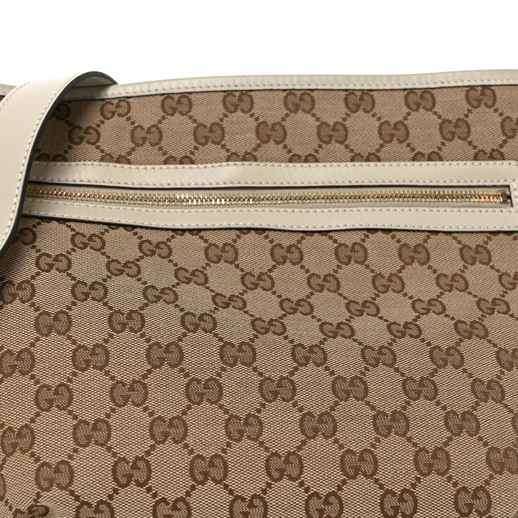 Gucci Monogram Messenger Bag Off White