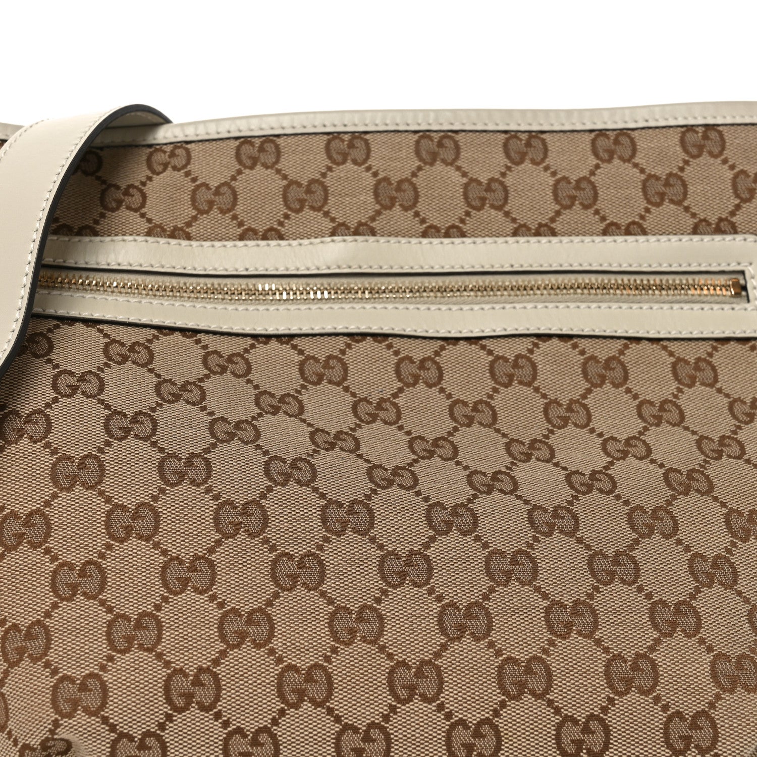 Gucci Monogram Messenger Bag Off White