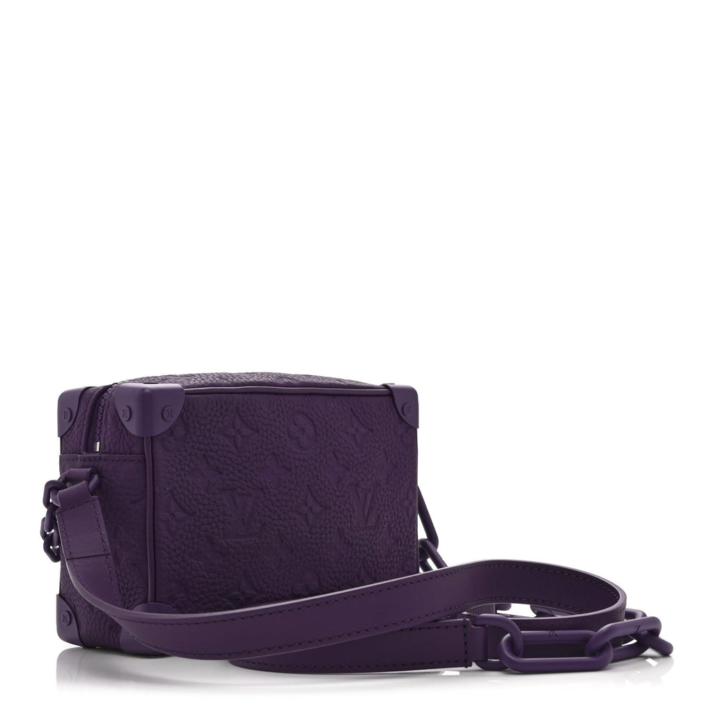 Louis Vuitton Taurillon Monogram Mini Soft Trunk Black Purple Night