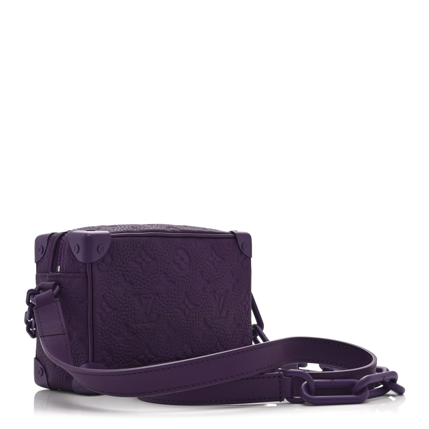 Louis Vuitton Taurillon Monogram Mini Soft Trunk Black Purple Night