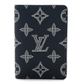 Louis Vuitton Calfskin Monogram Shadow Pocket Organizer Navy Blue White