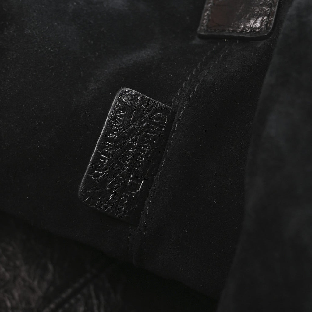 Christian Dior Crinkled Calfskin Macrocannage Large Toujours Black