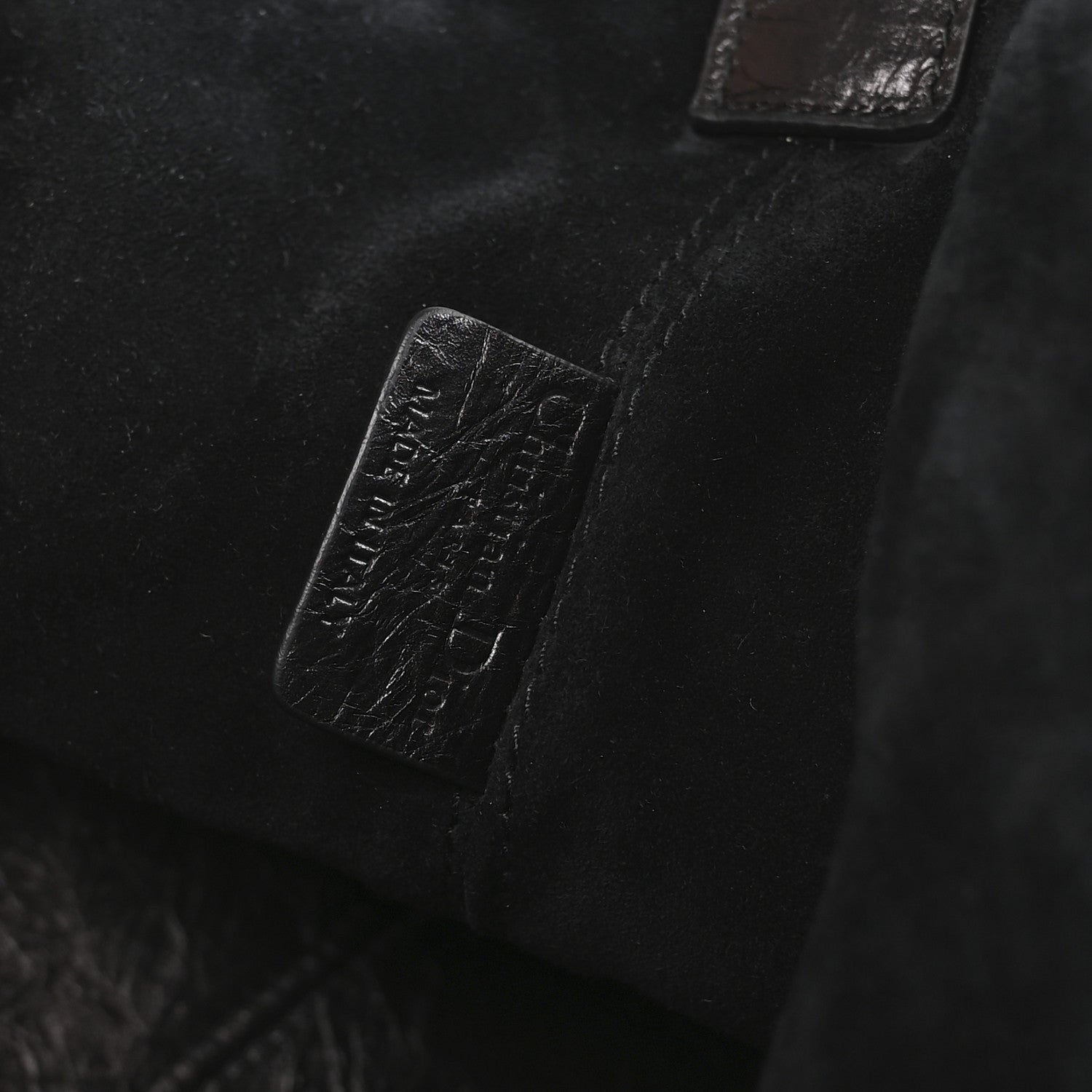Christian Dior Crinkled Calfskin Macrocannage Large Toujours Black