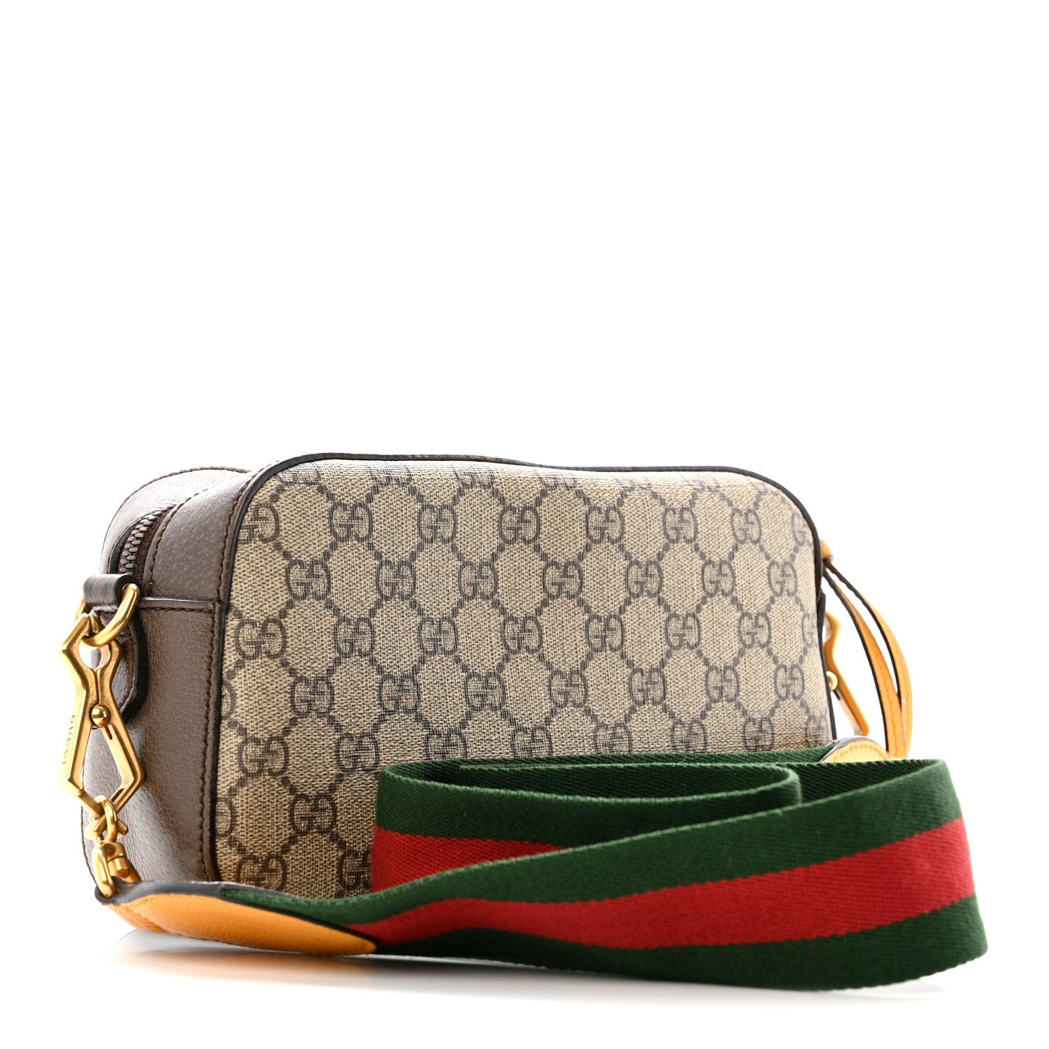 Gucci GG Supreme Monogram Web Neo Vintage Shoulder Bag Beige New Acero Crop