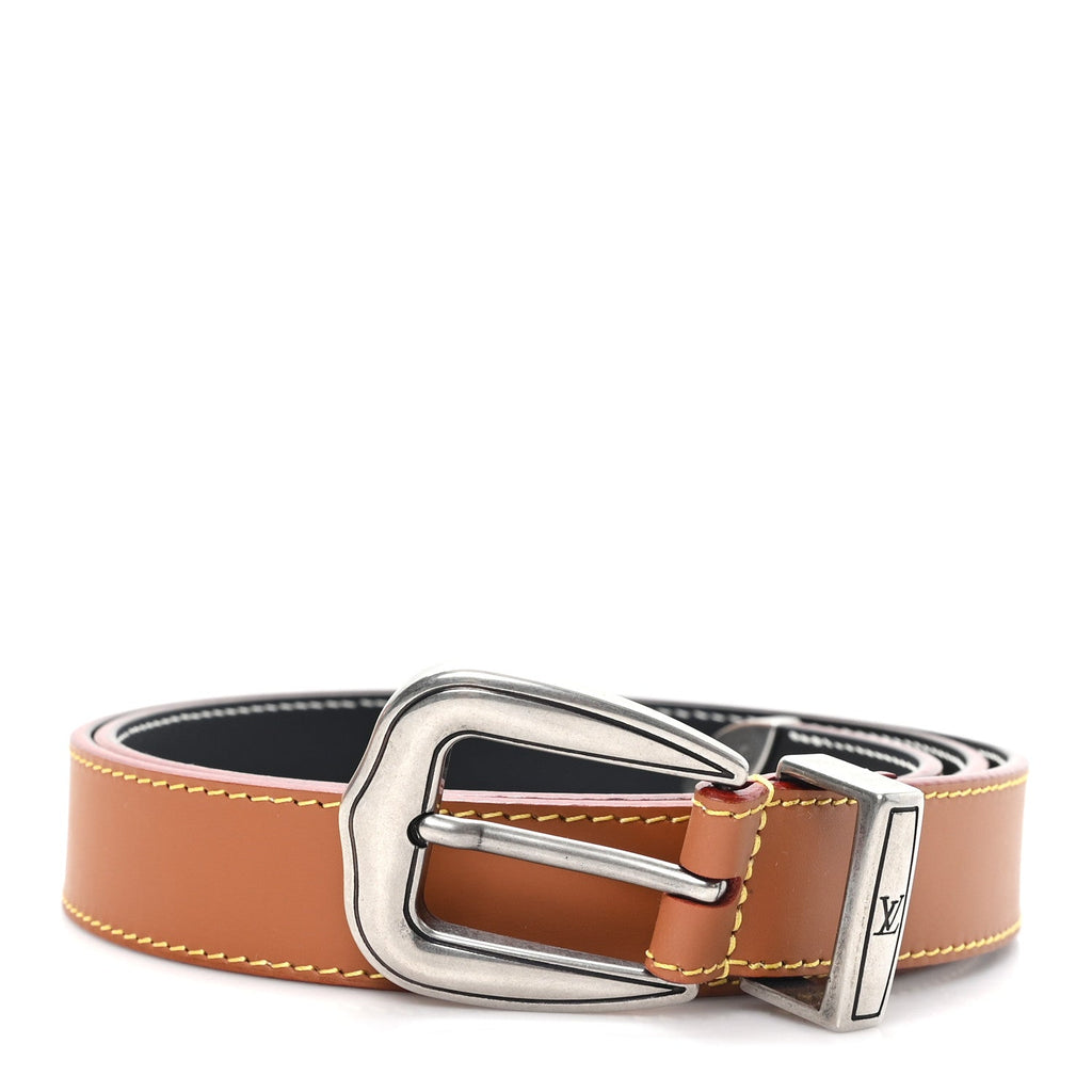 Louis Vuitton LV Dust 25mm Belt 90 36 Cognac Brown