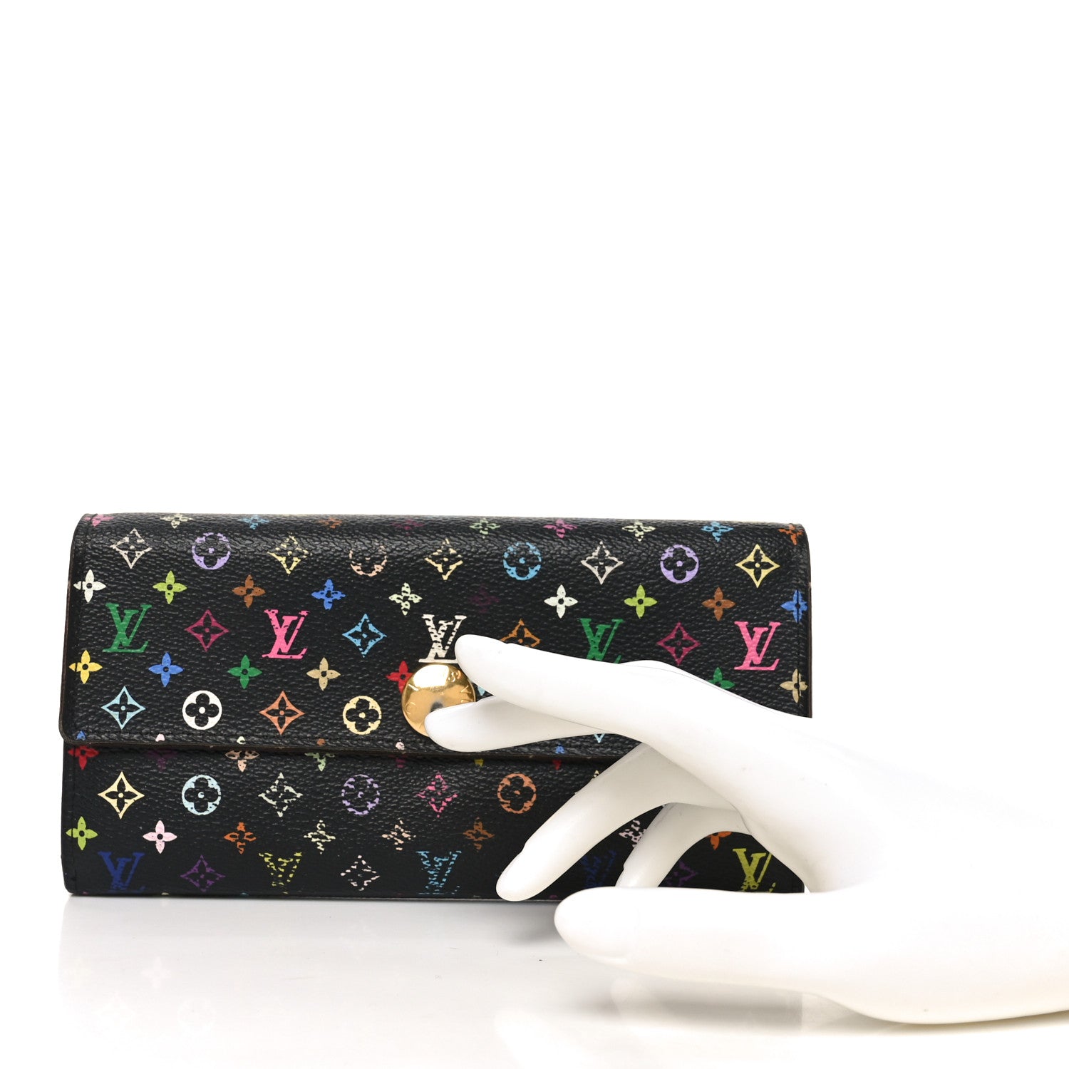 Louis Vuitton Monogram Multicolor Sarah Wallet Black Grenade