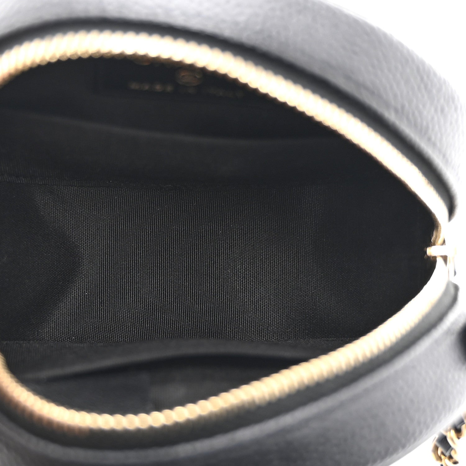 Chanel Caviar Quilted Round Filigree Crossbody Black