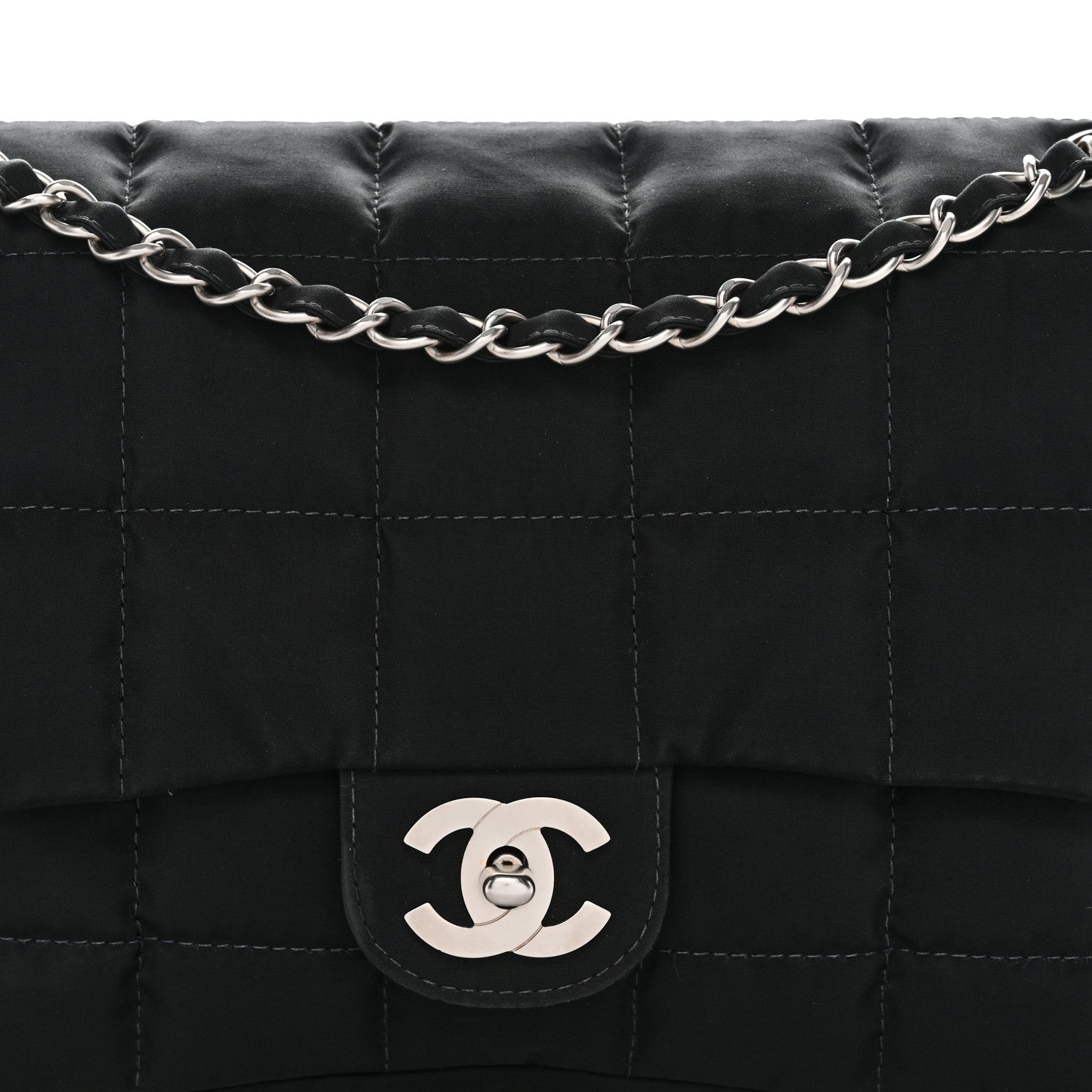 Chanel Nylon Square Quilted Flap Black