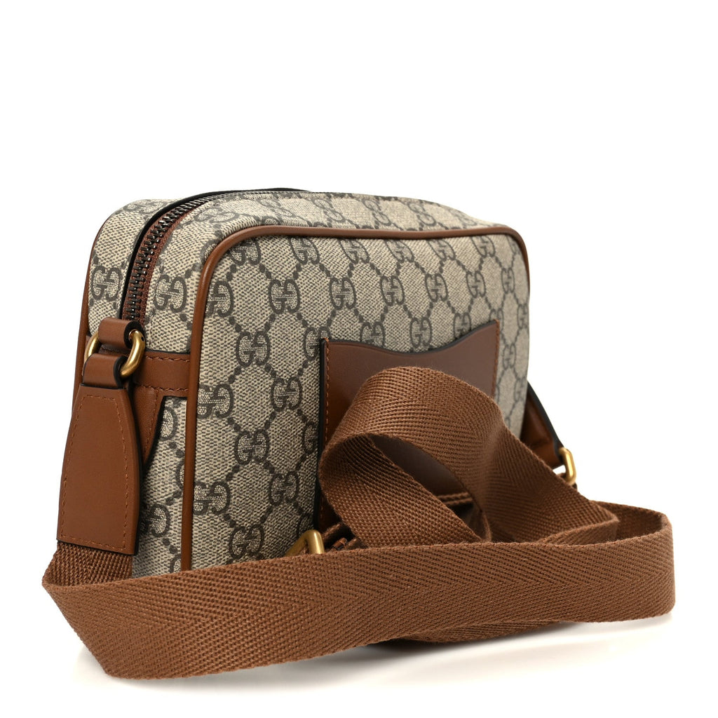 Gucci GG Supreme Monogram Mini Camera Bag Beige Ebony Old Sundial