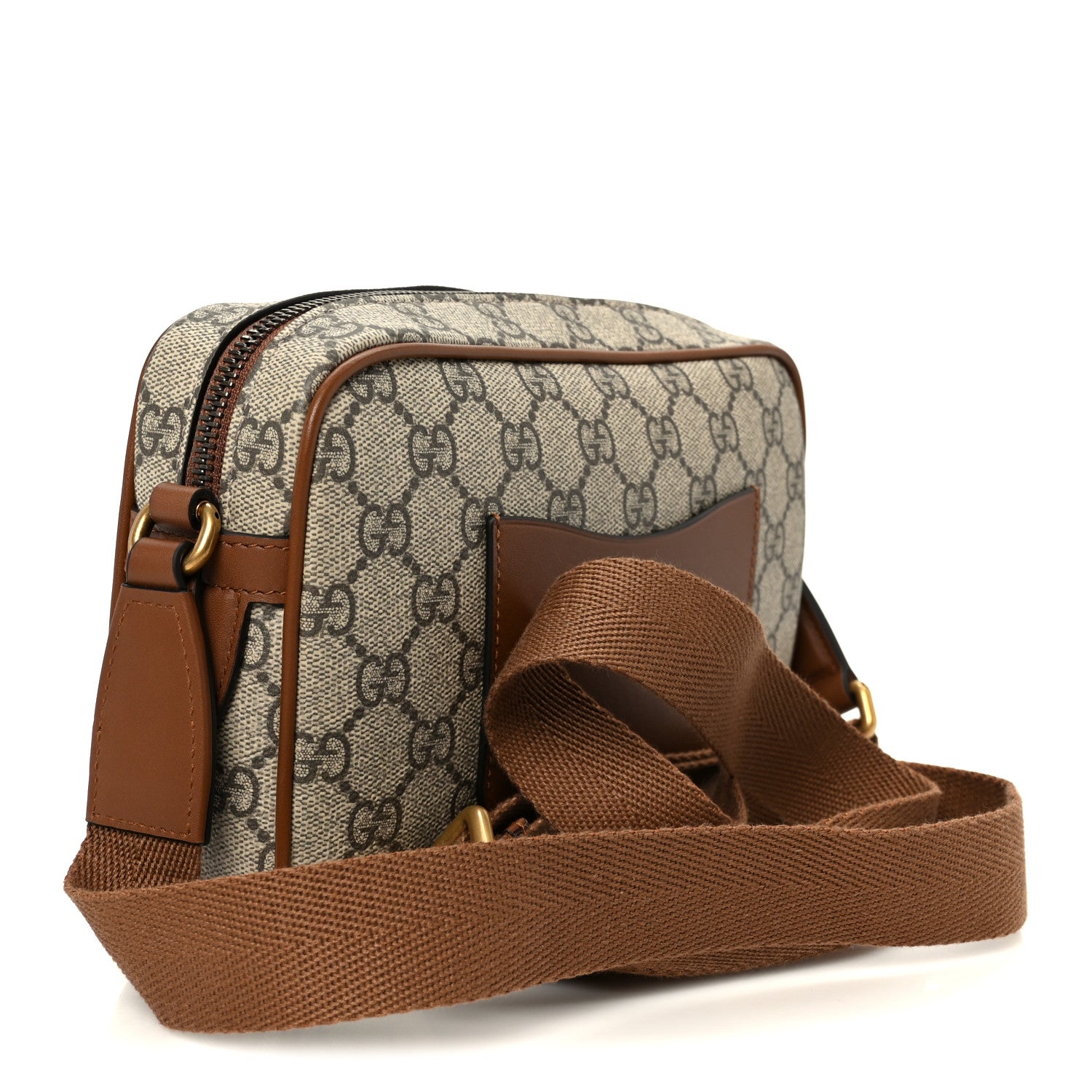 Gucci GG Supreme Monogram Mini Camera Bag Beige Ebony Old Sundial