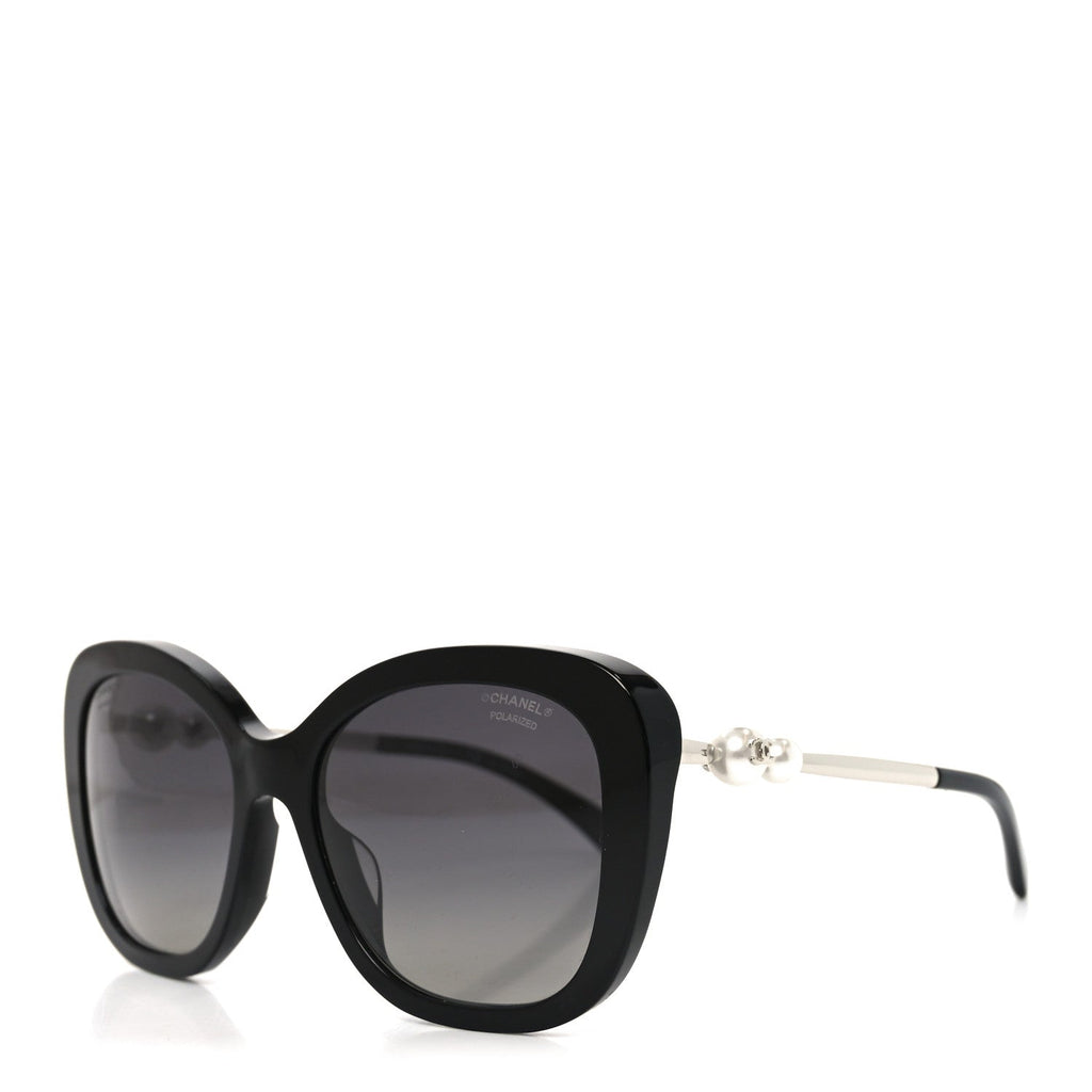 Acetate Polarized Butterfly Winter Pearl Sunglasses 5339-H-A Black