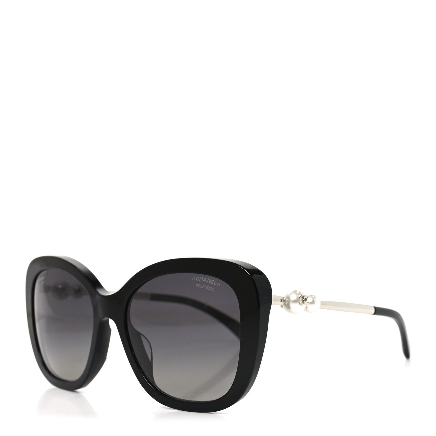 Acetate Polarized Butterfly Winter Pearl Sunglasses 5339-H-A Black
