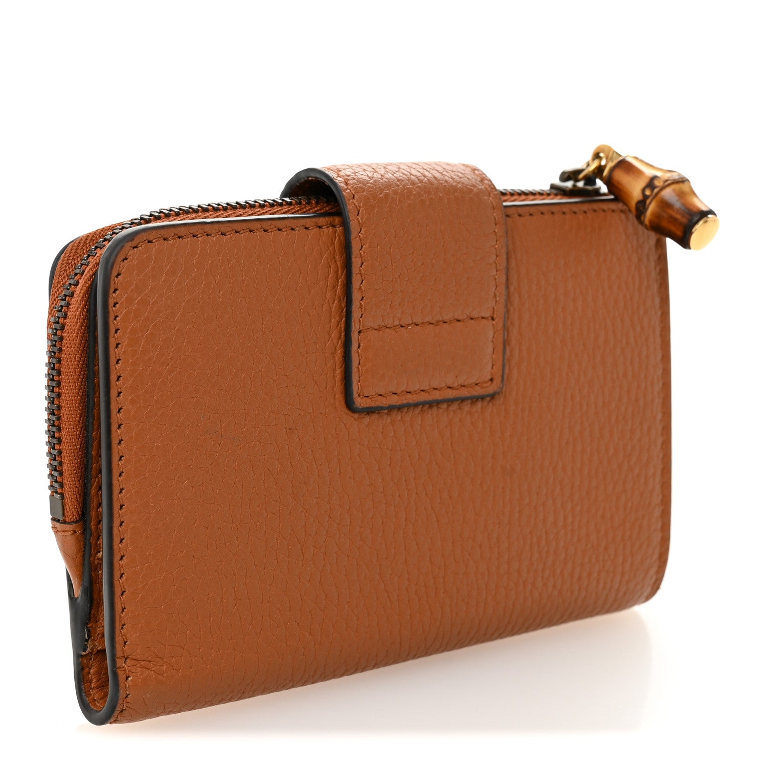 Gucci Piuma Calfskin Medium Bamboo Double G Wallet Cuir