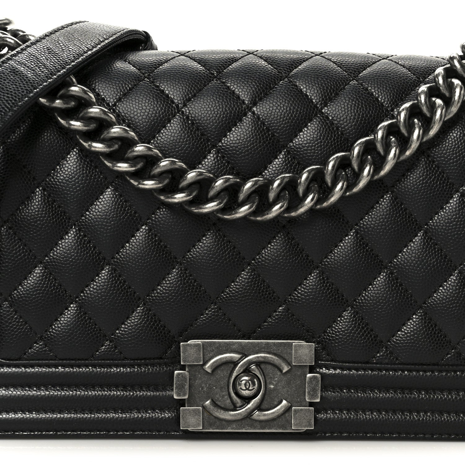 Chanel Caviar Quilted Medium Boy Flap Black