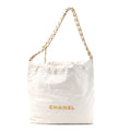 Chanel Shiny Calfskin Quilted Small Chanel 22 White