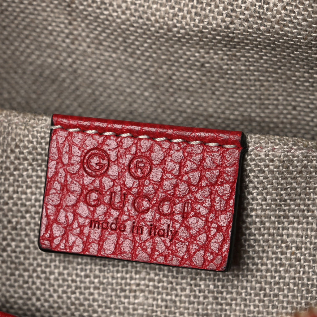 Gucci Monogram Mini Bree Messenger Bag Red