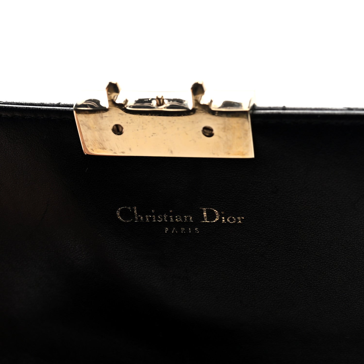 Christian Dior Lambskin Cannage Medium Miss Dior Flap Black