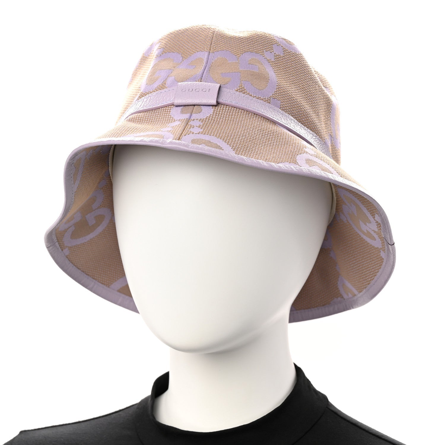 Gucci Monogram Jumbo GG Mosteria Bucket Hat L Beige Lapis