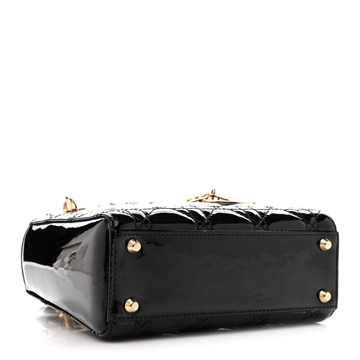 Christian Dior Patent Cannage Mini Lady Dior Black