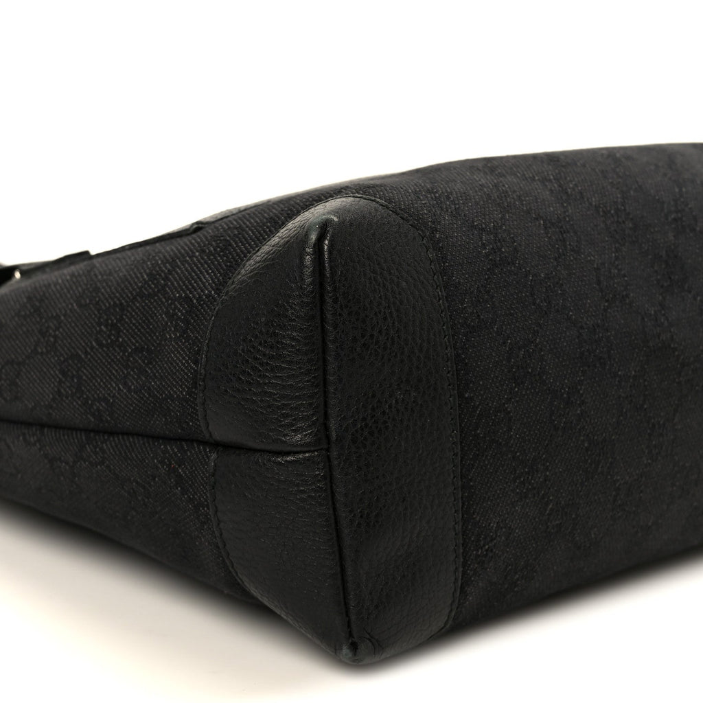 Gucci Denim Monogram Tote Bag Black