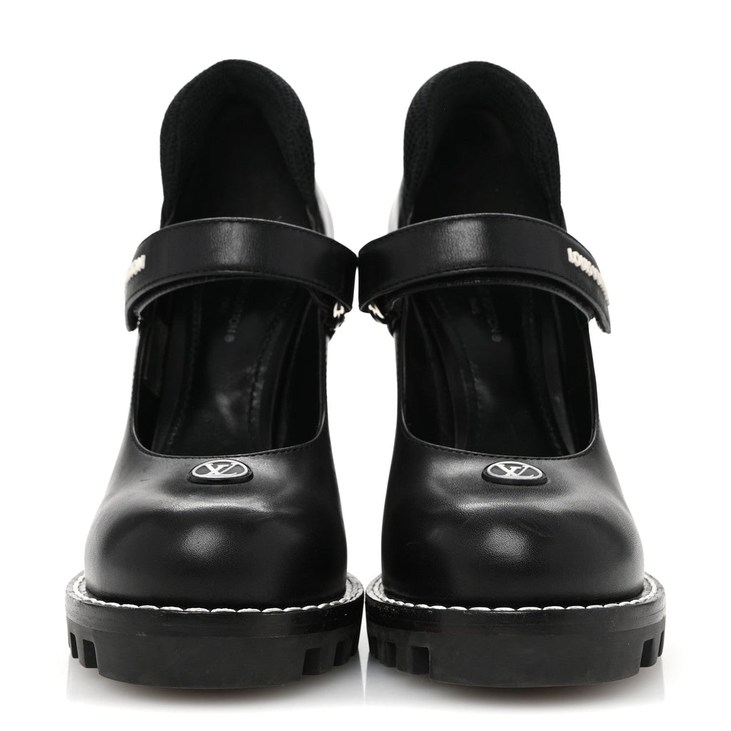 Louis Vuitton Calfskin Star Trail Ankle Pumps 37 Black