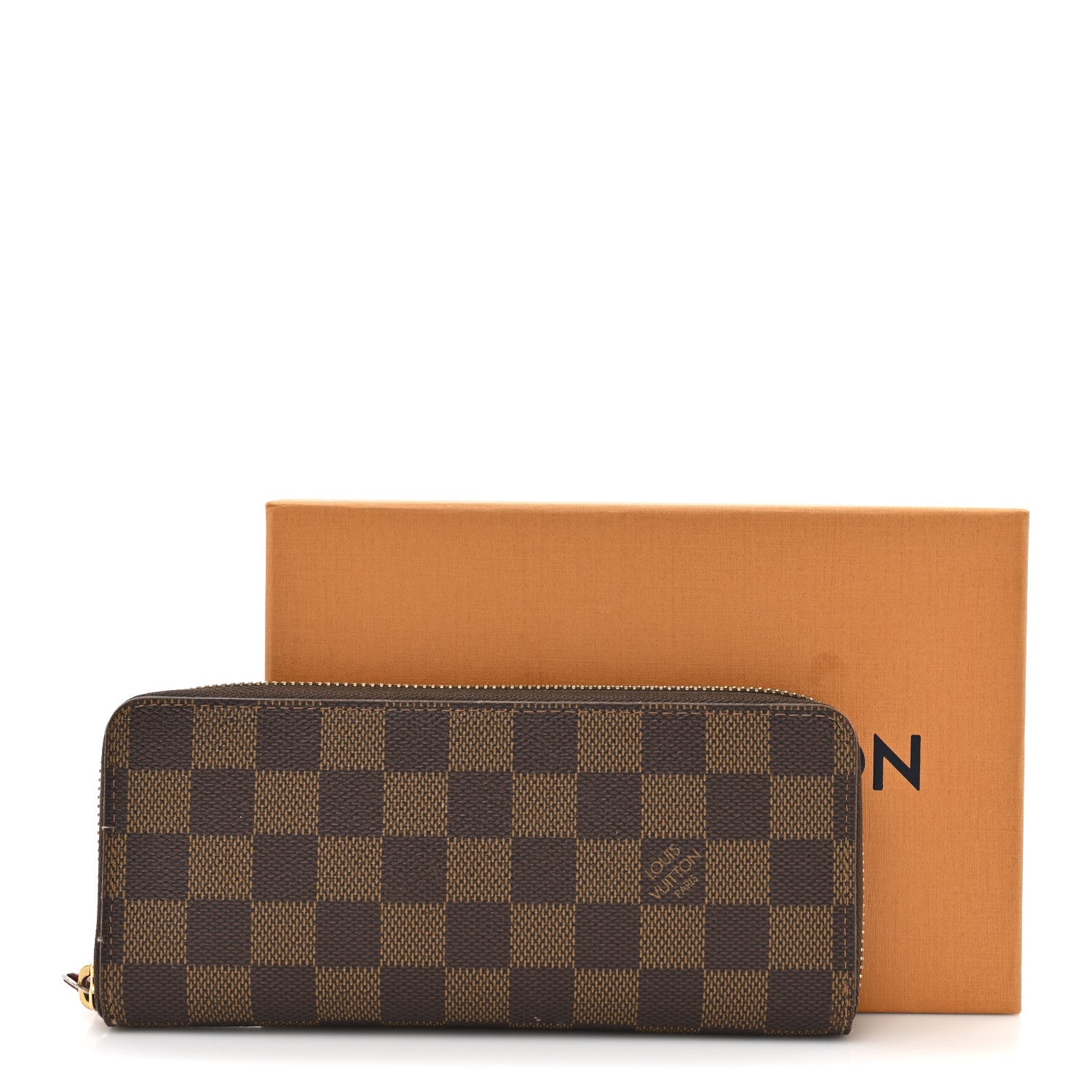 Louis Vuitton Damier Ebene Clemence Wallet Cherry