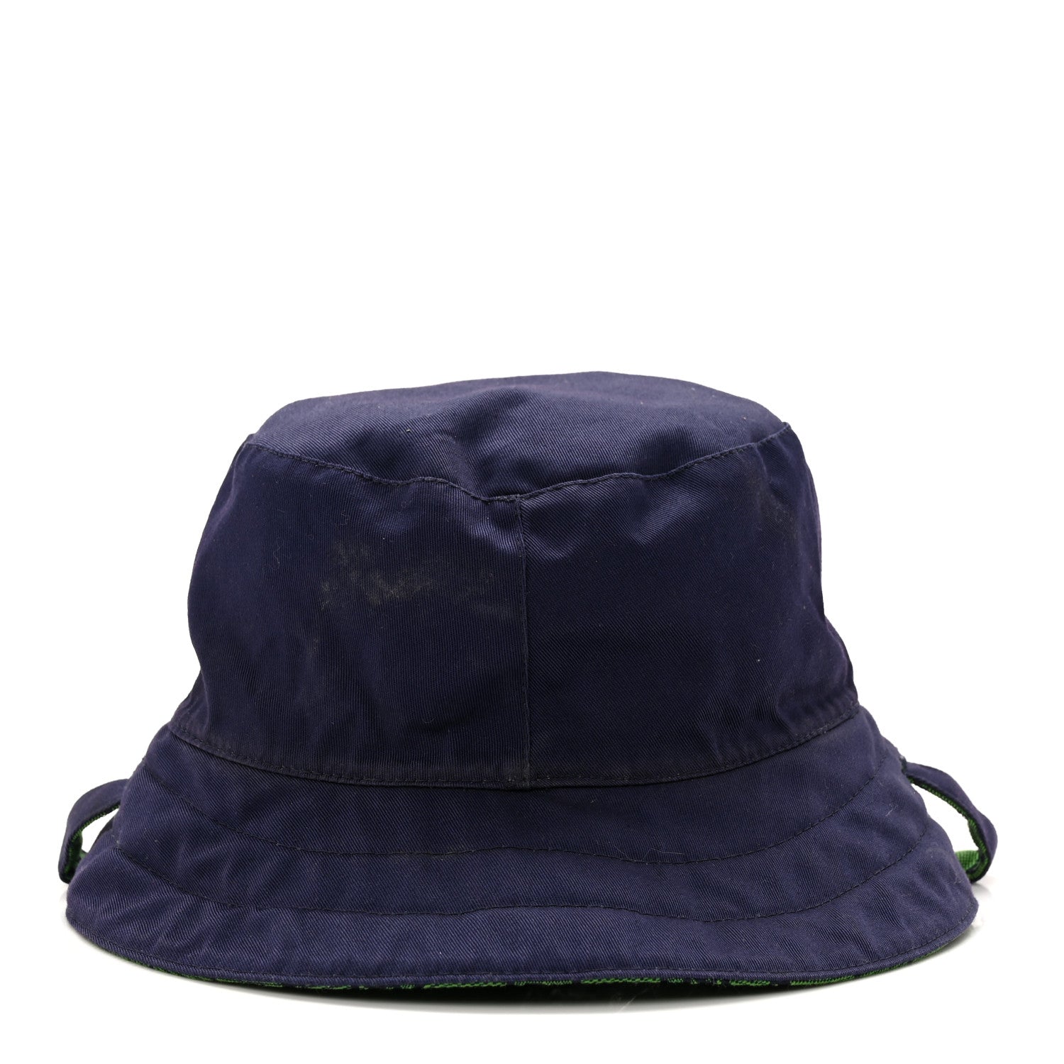 Gucci Monogram Multicolor Reversible Self-Tie Bucket Hat S Green Blue