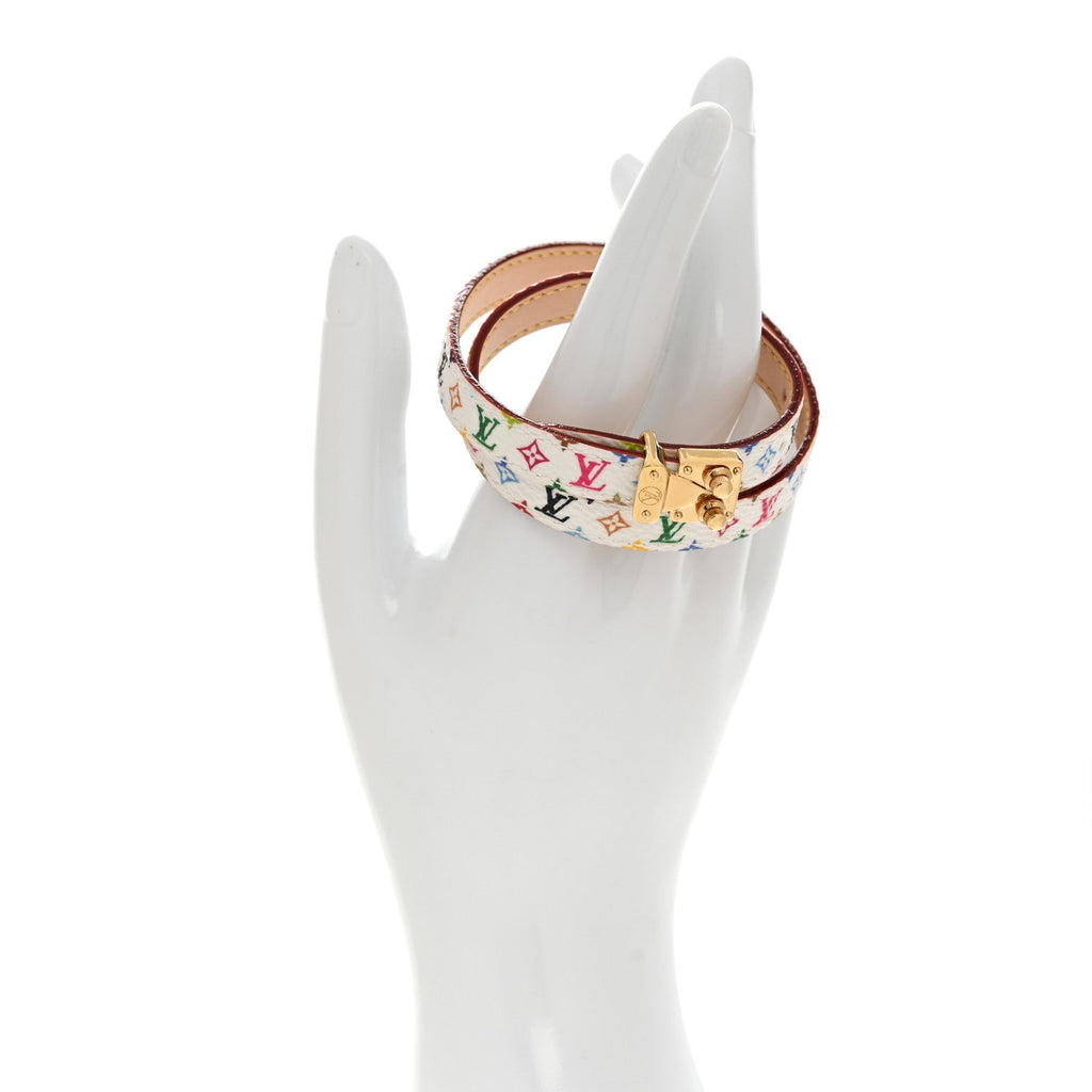 Louis Vuitton LV X TM Monogram Multicolor LV Signature Bracelet 19 White