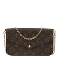 Louis Vuitton Monogram Pochette Felicie Chain Wallet Fuchsia