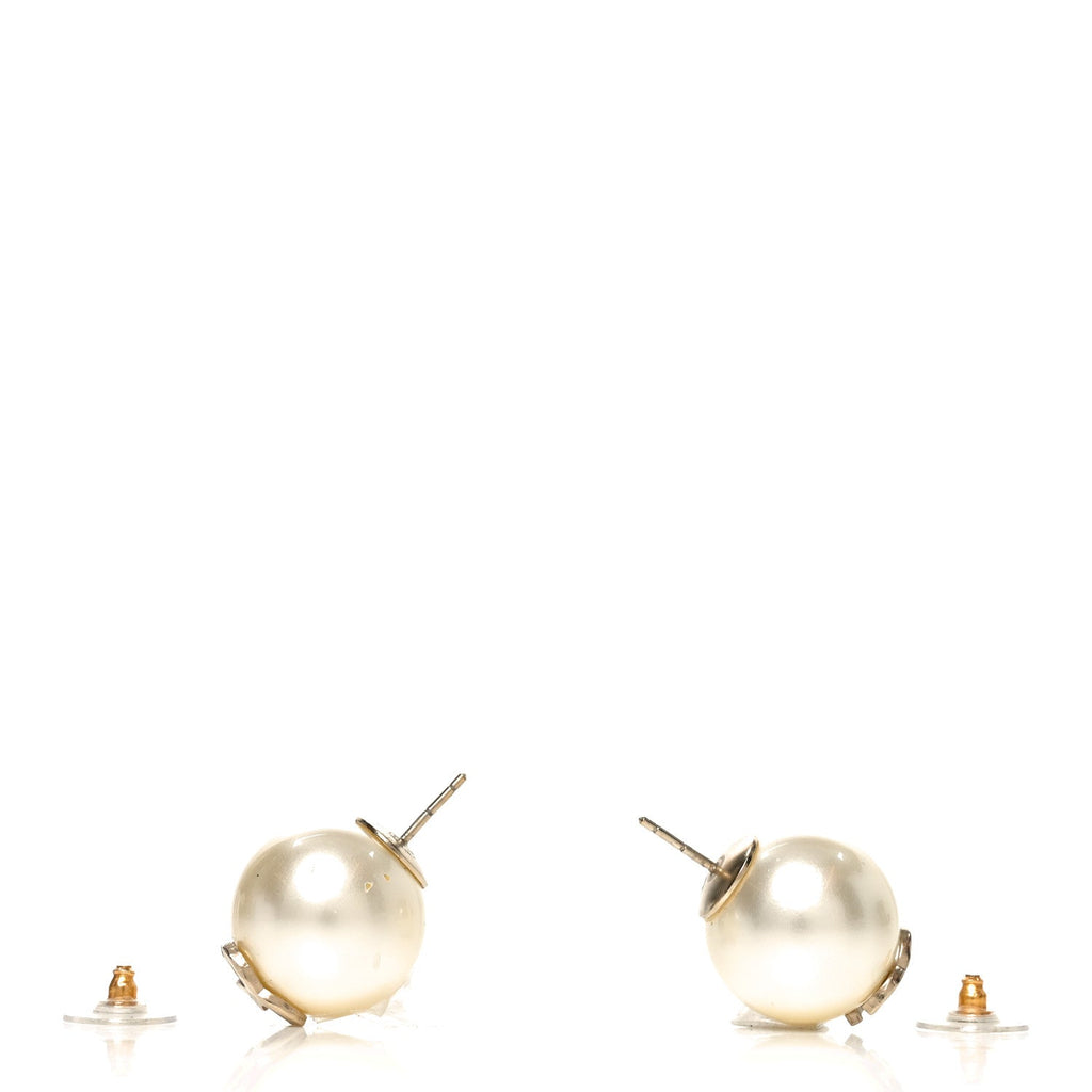 Pearl CC Large Earrings Gold